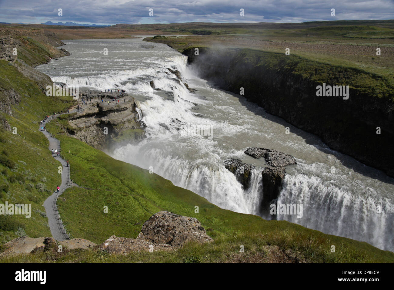Gullfoss waterfall and Hvita River, Iceland Stock Photo