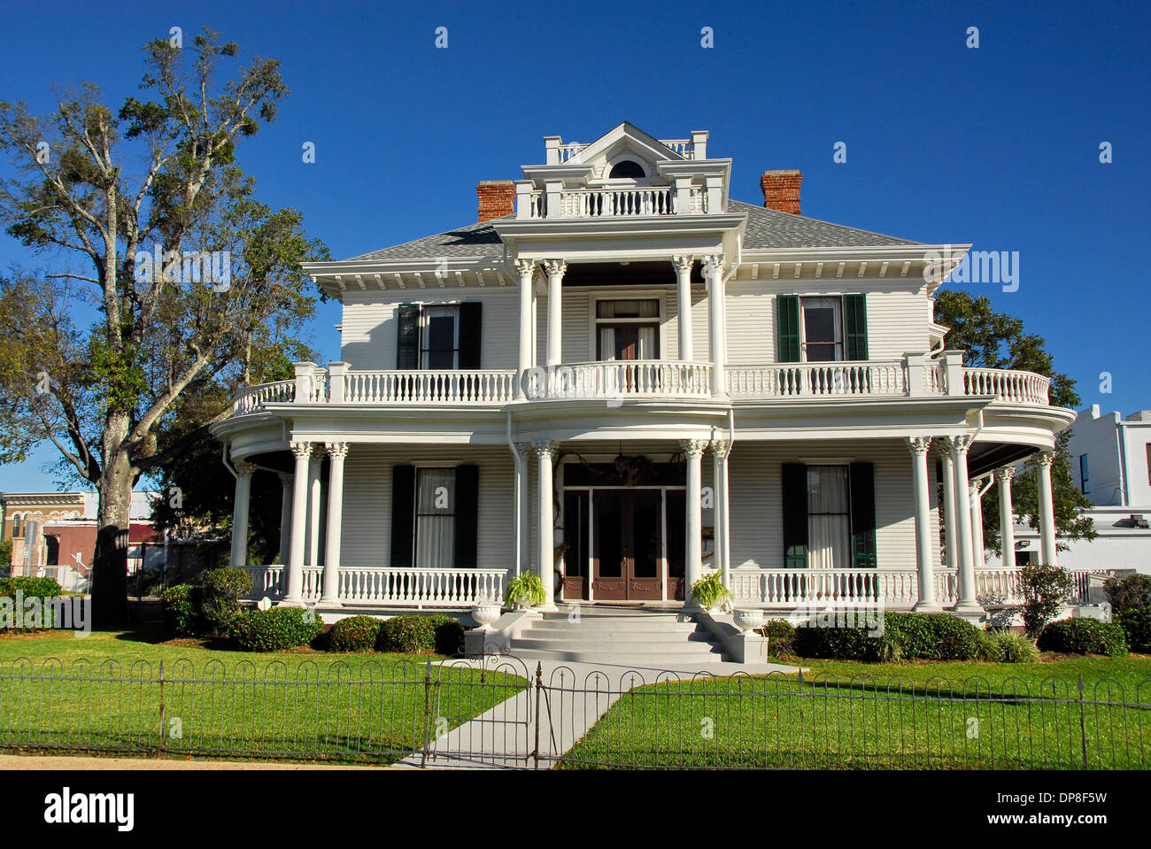 Architectural houses in Old Town, Biloxi, Mississippi Stock Photo