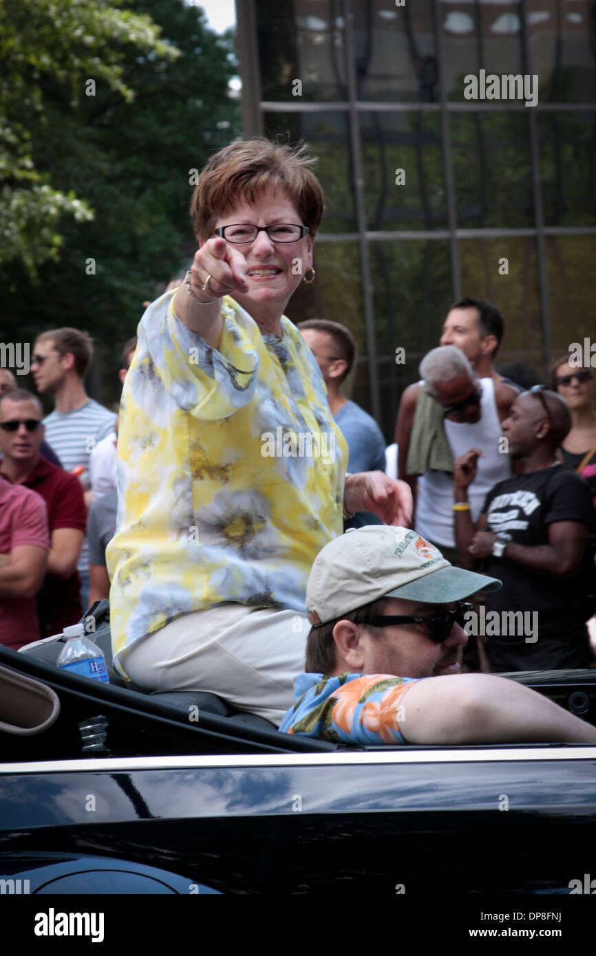 Mayor Patsy Kinsey in Charlotte Pride Parade 2013 Stock Photo - Alamy