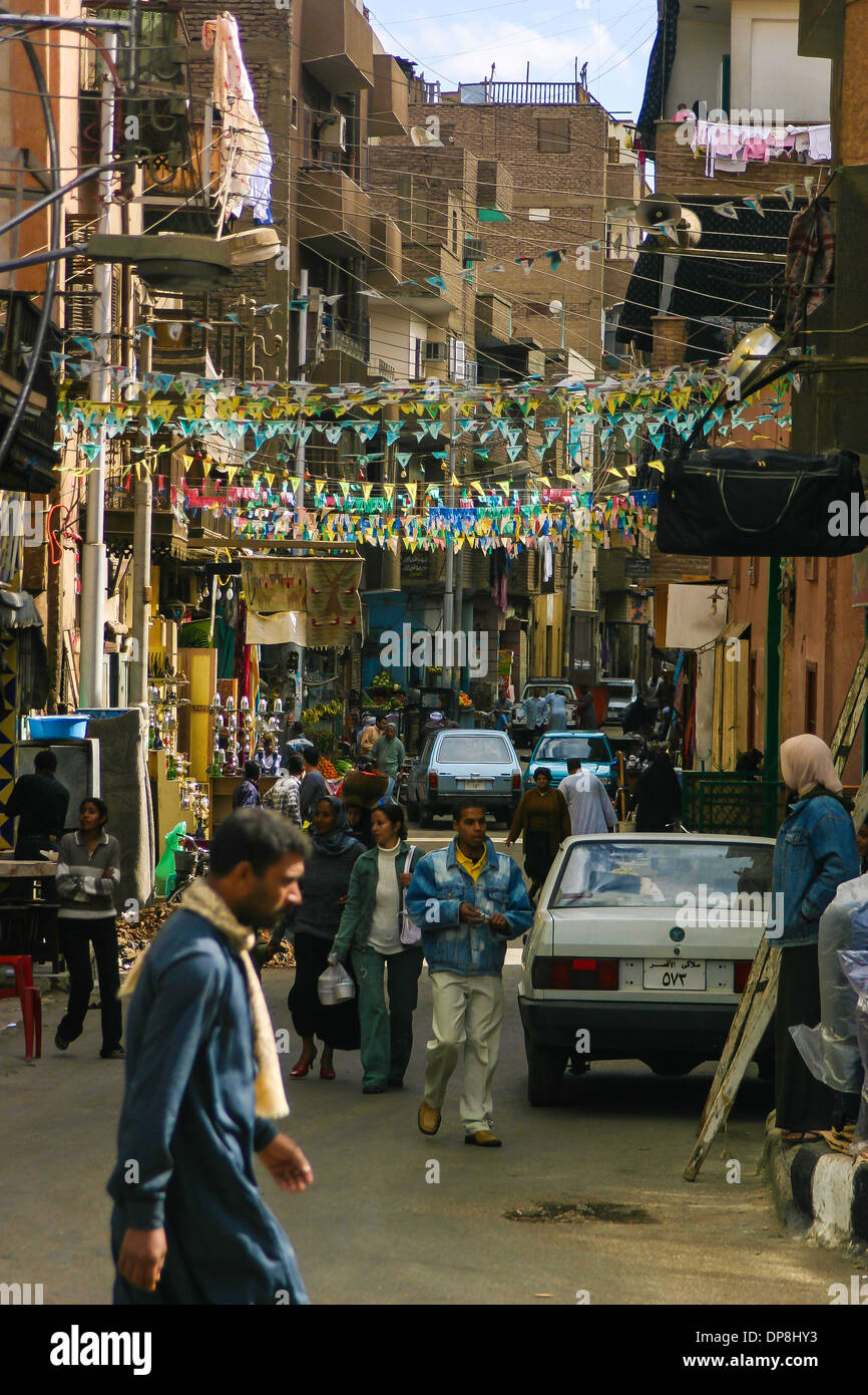 Luxor, Egypt street scene. Stock Photo