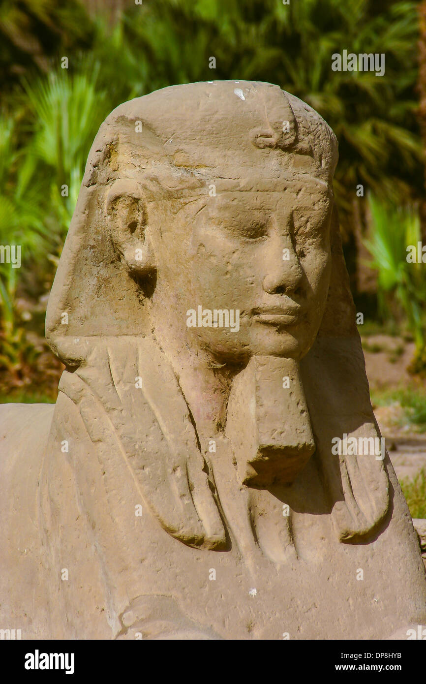 Pharaoh at Karnak Temple, Luxor, Egypt Stock Photo