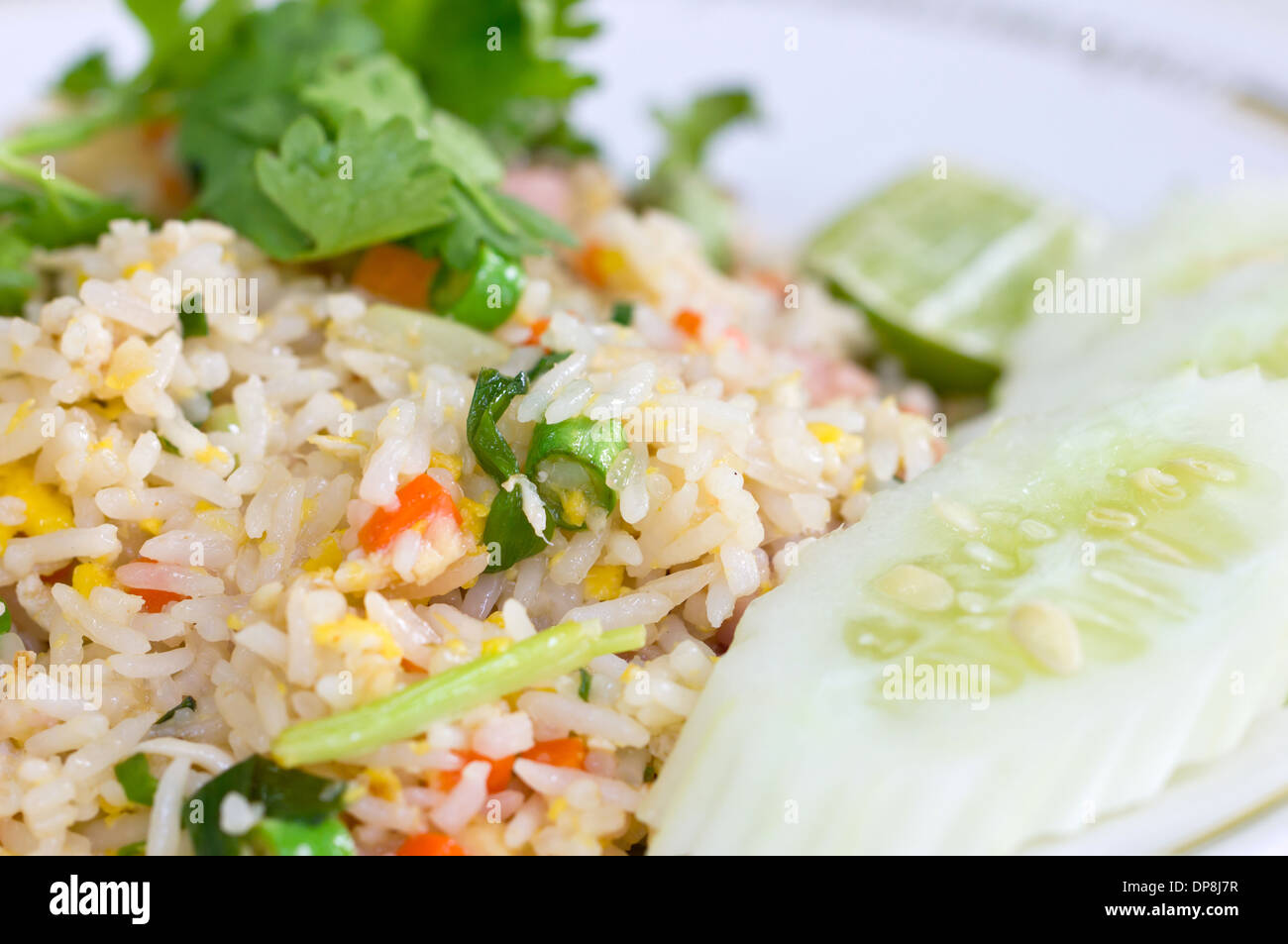 Fried rice with egg and vegetables Stock Photo - Alamy
