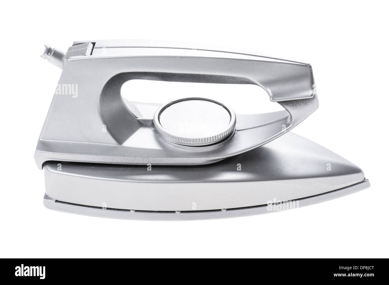 plastic electric iron on white background Stock Photo Alamy