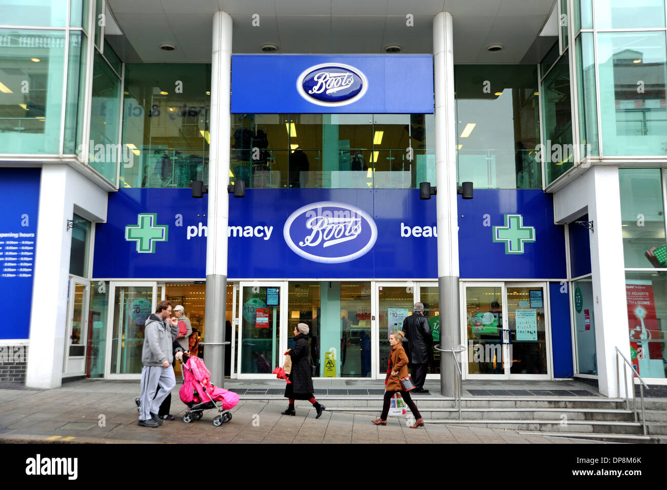 Boots the Chemist Pharmacy shop in North Street Brighton during the winter  UK Stock Photo - Alamy