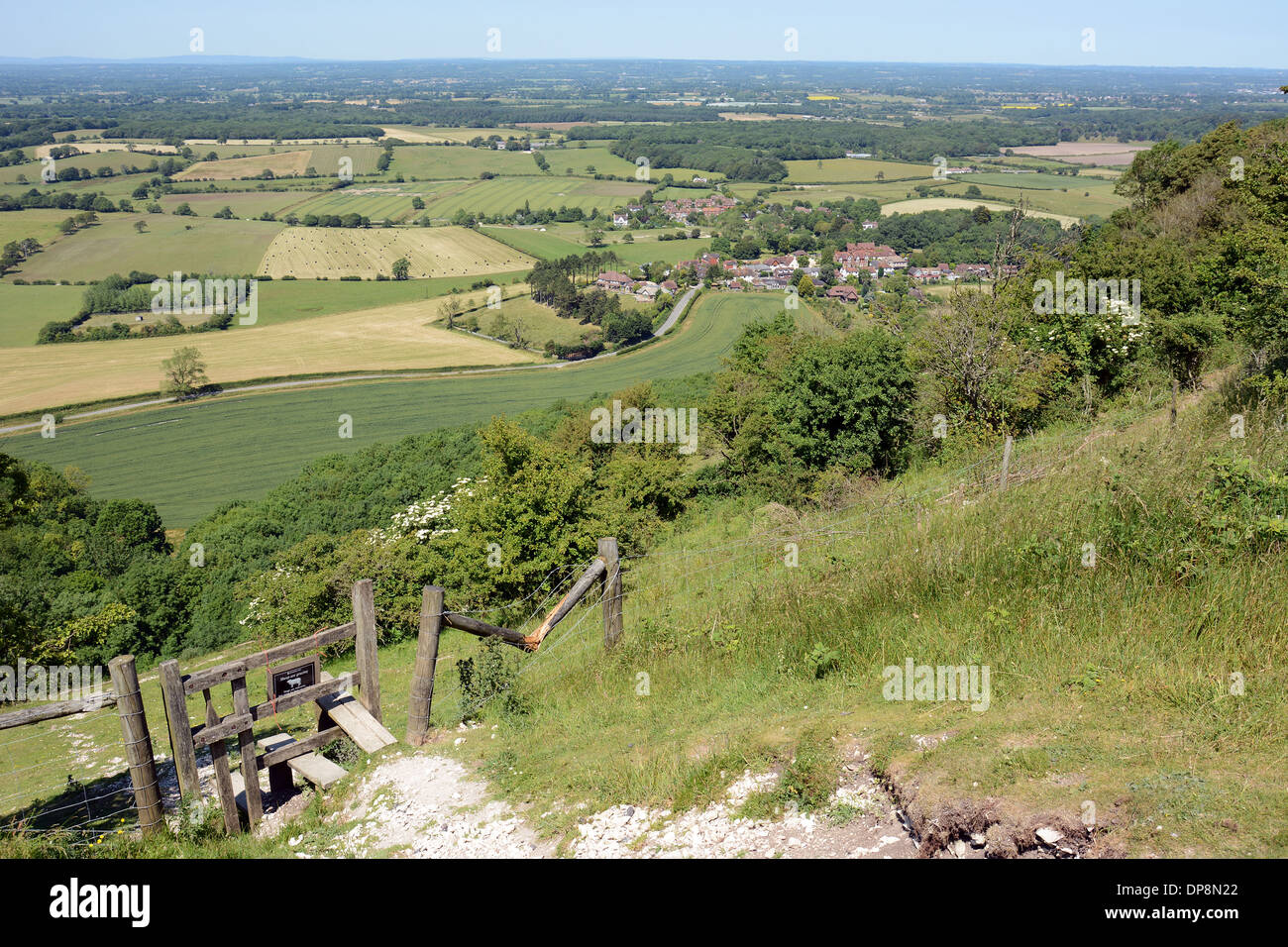 View from the Devils Dyke in Brighton, England Stock Photo