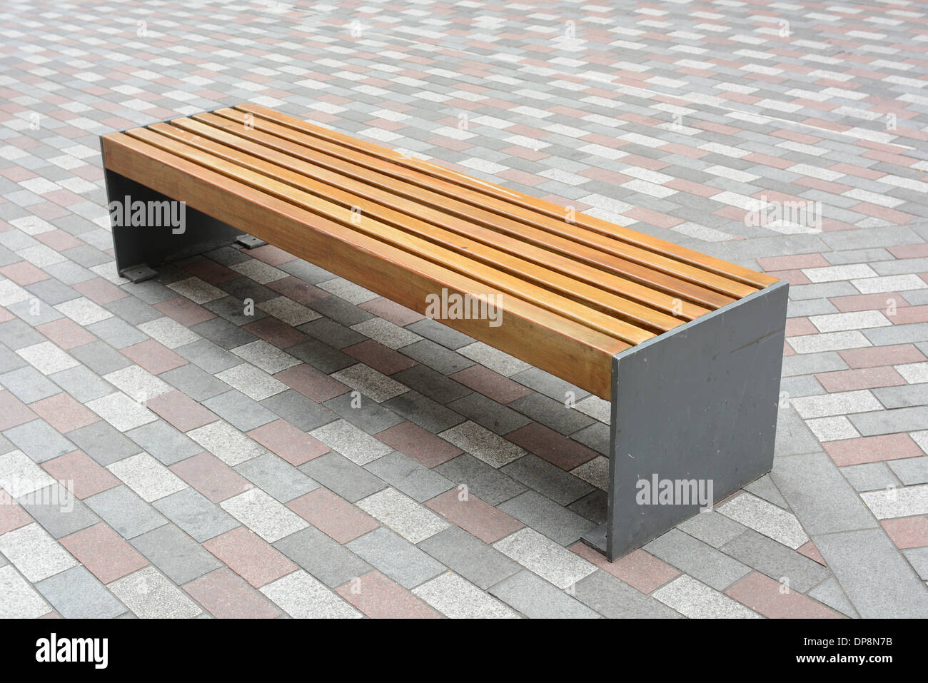 Modern Bench in the center of London Stock Photo