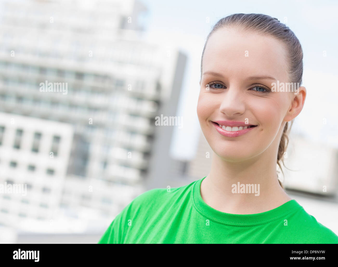 Blonde female model blue eyes hi-res stock photography and images - Alamy