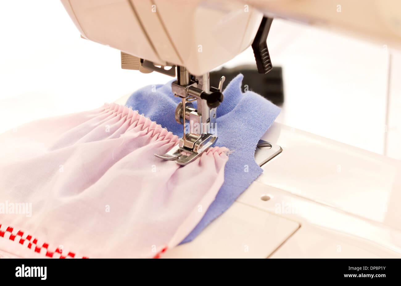 Close Up Of Sewing Machine Stock Photo