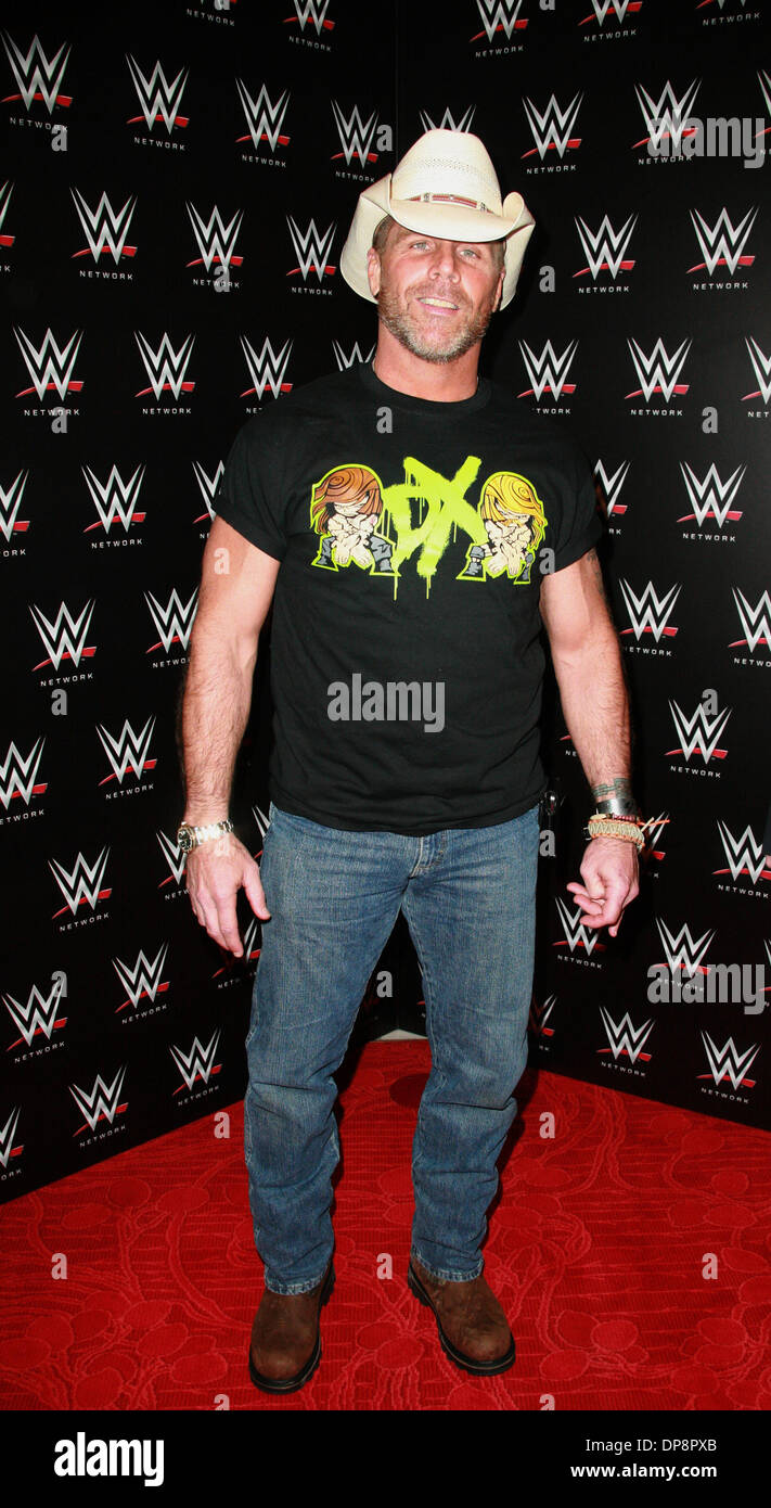 Las Vegas, Nevada, USA. 8th Jan, 2014. WWE Superstar Shawn Michaels speaks at a WWE press event