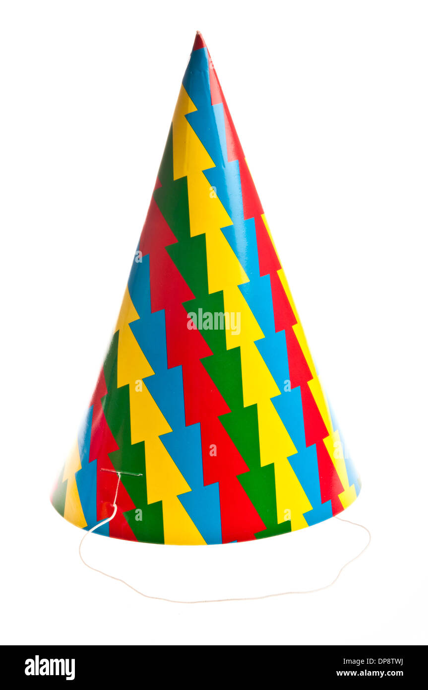 Colorful party hat stock photo alamy