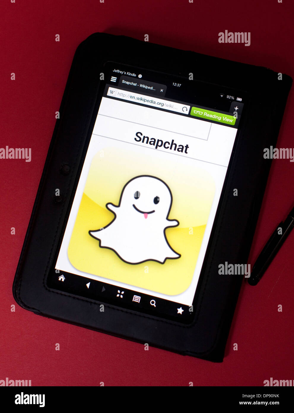 Logo of Snapchat photo messaging app, London Stock Photo