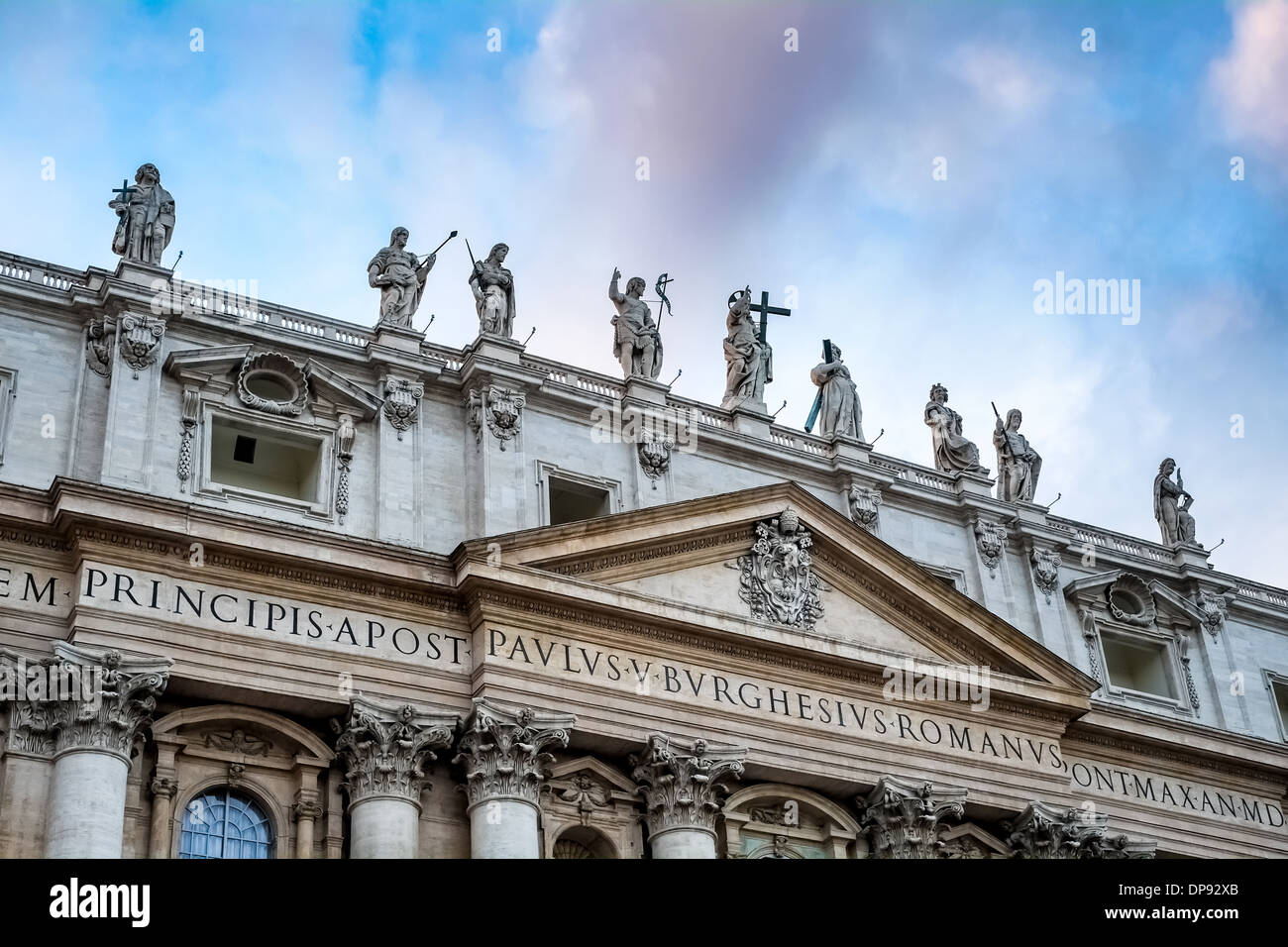 St. Peter's Basilica in Vatican Rome Italy Stock Photo