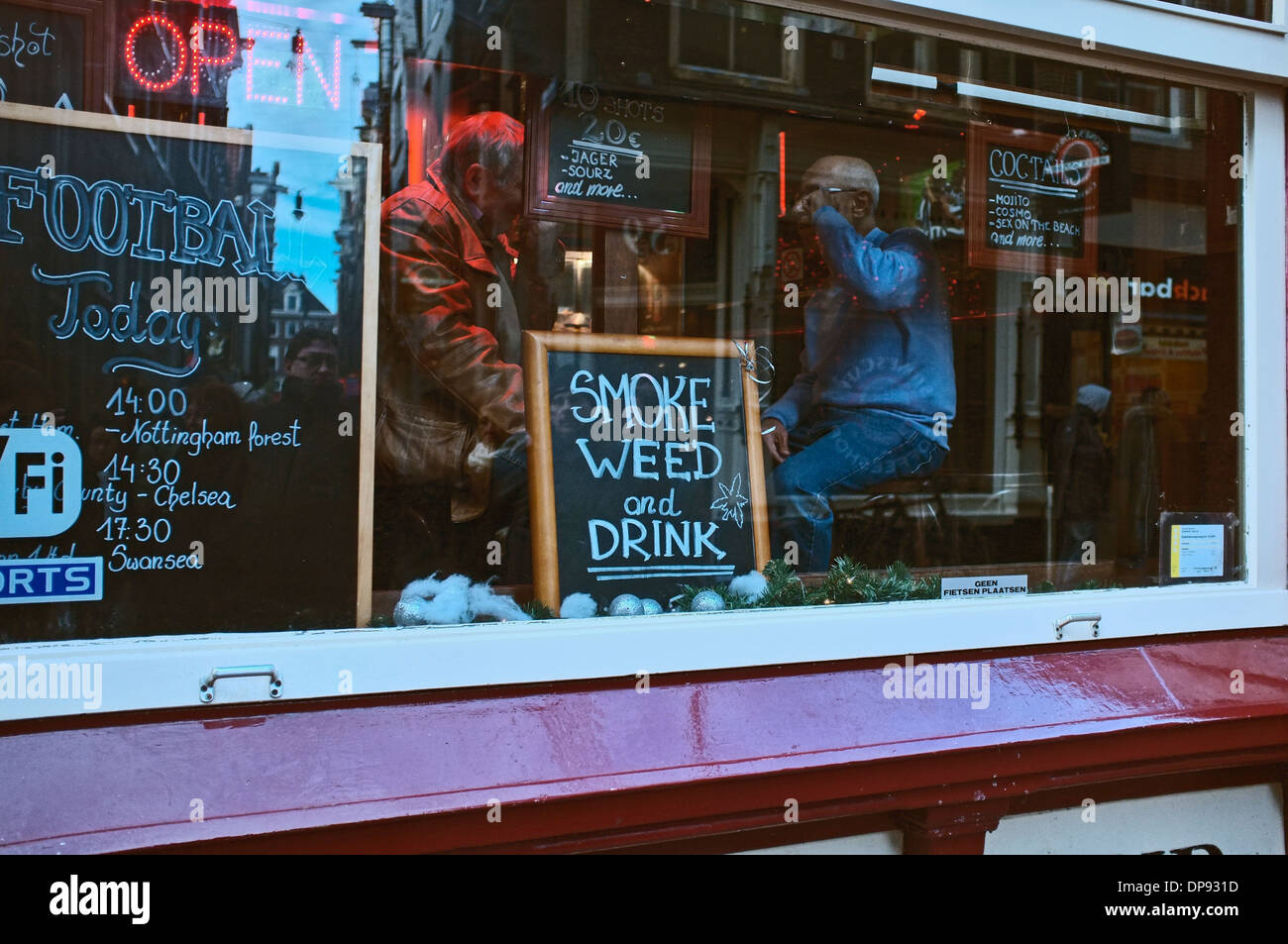 marijuana coffee shop amsterdam city center Stock Photo Alamy