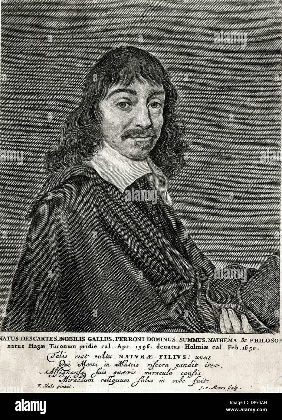 Rene Descartes, French mathematician and philosopher Stock Photo