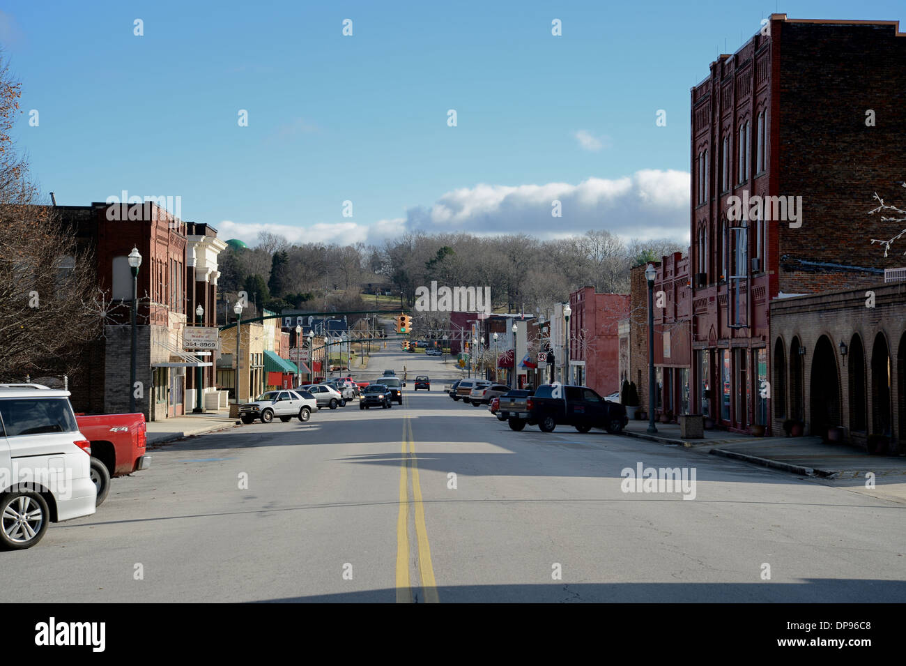 Historic downtown Rockwood in December of the year. Roane County, Tennessee, USA. Image by Darrell Young Stock Photo