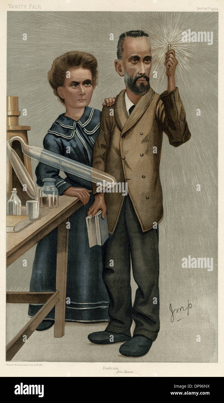 MARIE AND PIERRE CURIE Stock Photo