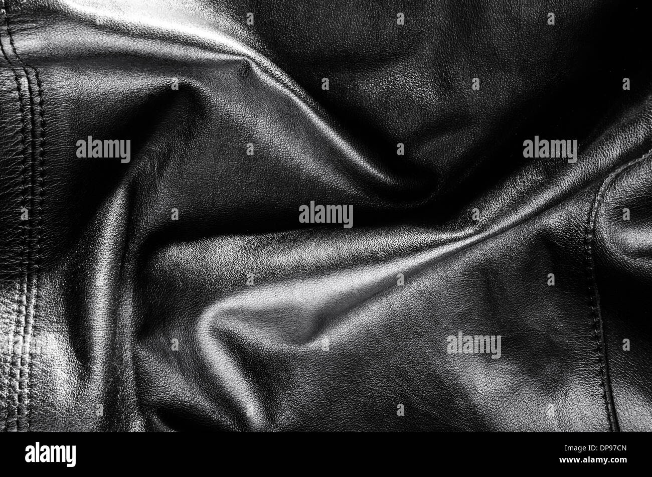 Black leather texture abstract background Stock Photo - Alamy
