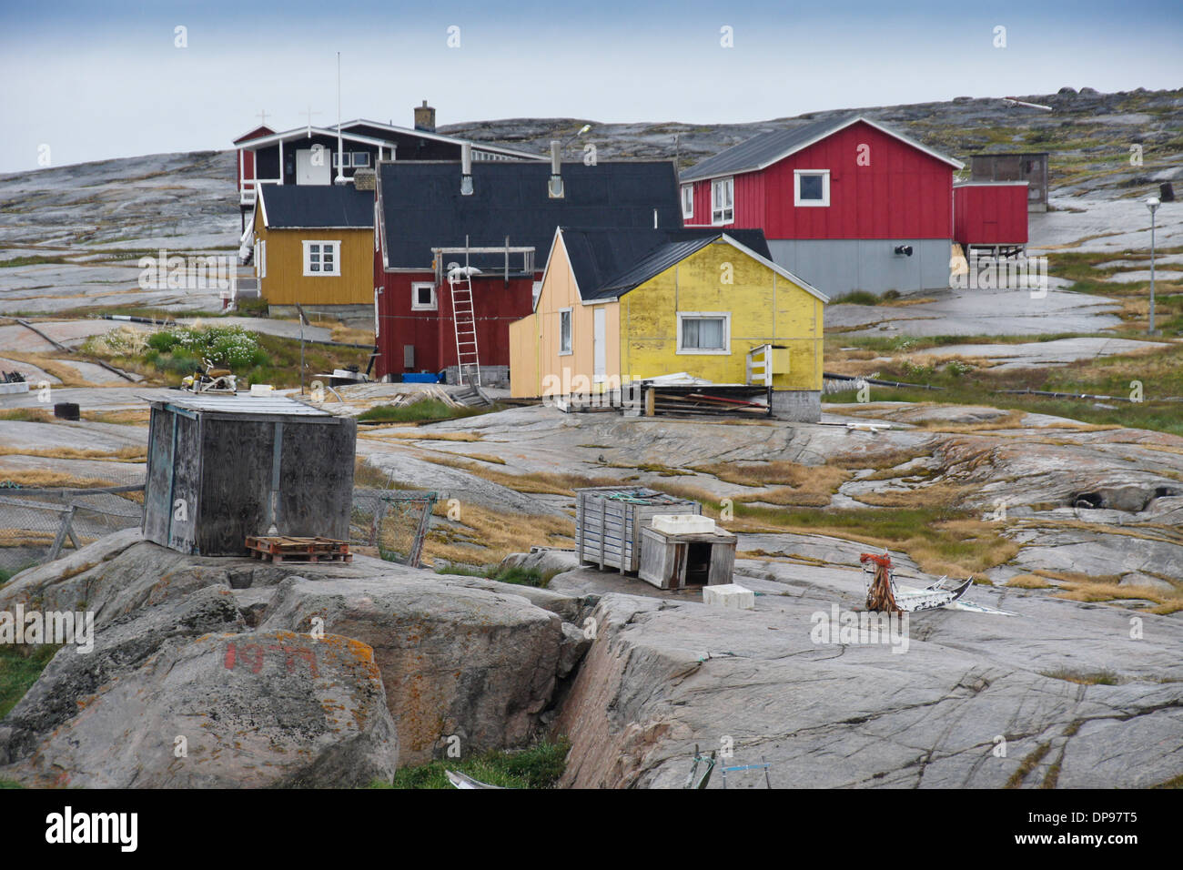 Colorful houses in Rodebay (Oqatsut), West Greenland Stock Photo - Alamy