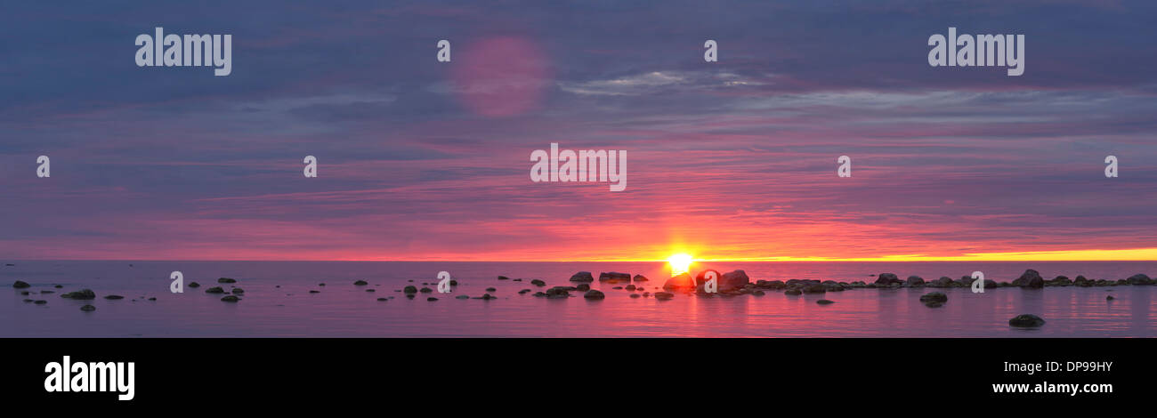Beautiful sunset at sea Stock Photo - Alamy