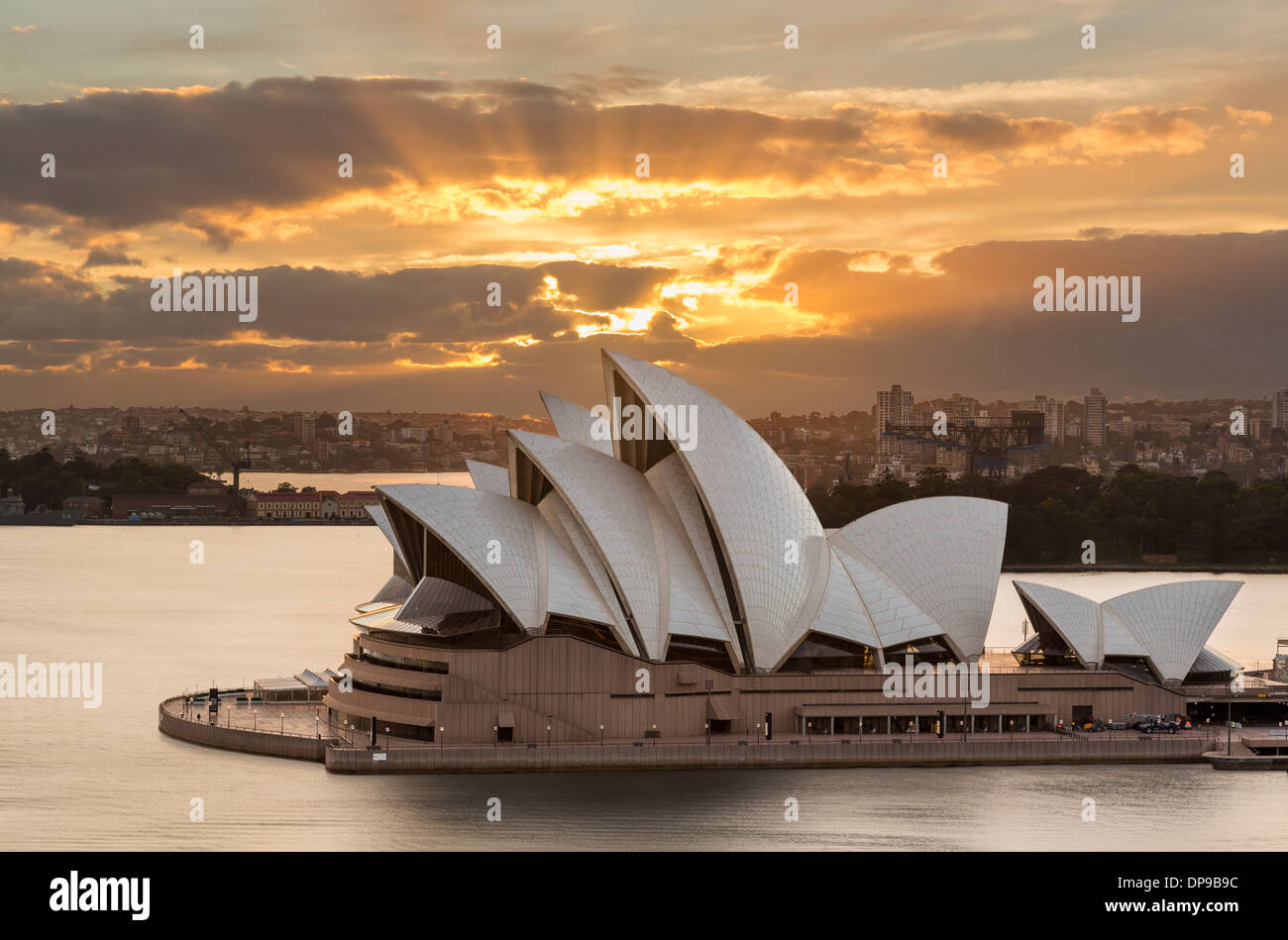 Sunrise over the iconic Sydney Opera House, Australia Stock Photo