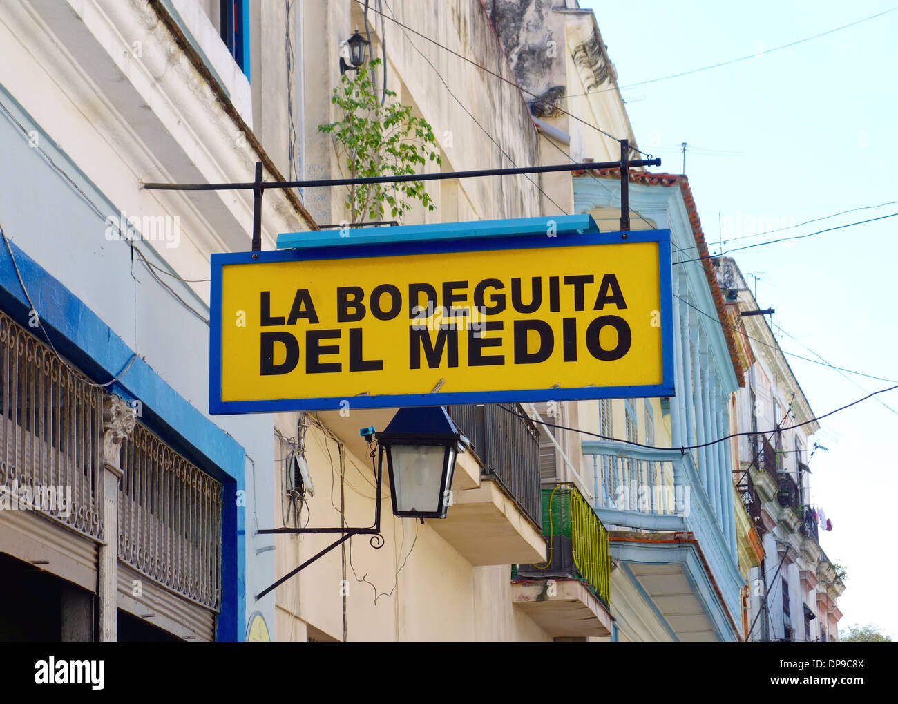 La Bodeguita del Medio Sign in Havana, Cuba Stock Photo
