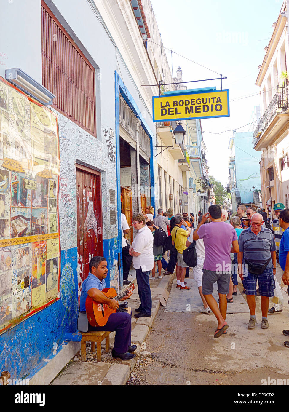 Outside the La Bodeguita del Medio bar in Havana, Cuba Stock Photo