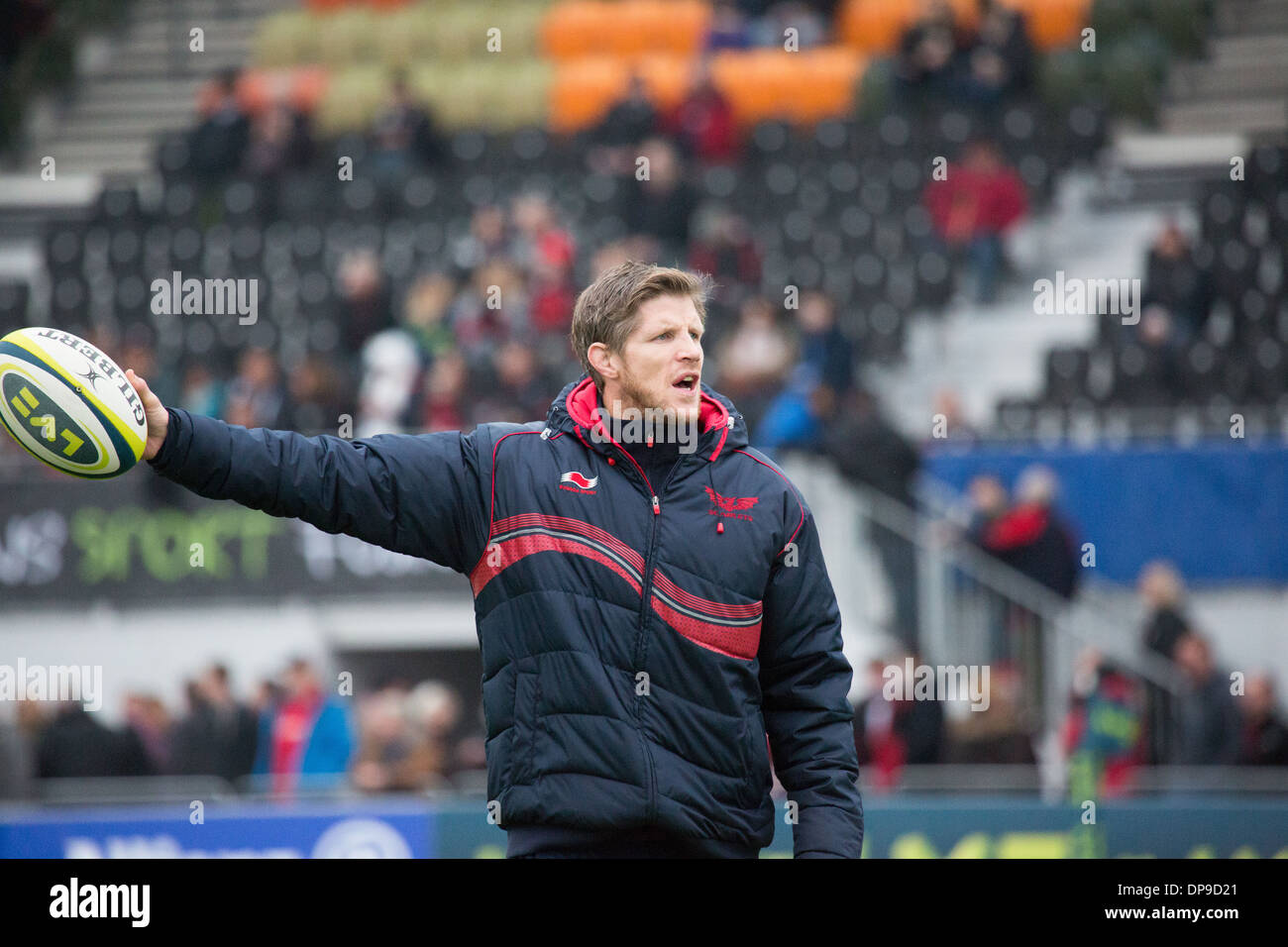 Simon Easterby, coach of Llanelli Scarlets rugby team Stock Photo