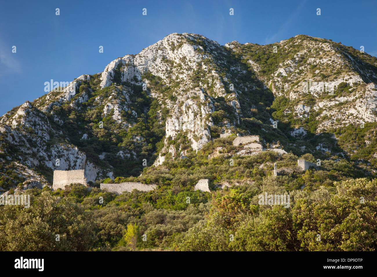 Ruins of Chateau Romanin in the Alpilles, near Saint Remy de-Provence, France Stock Photo