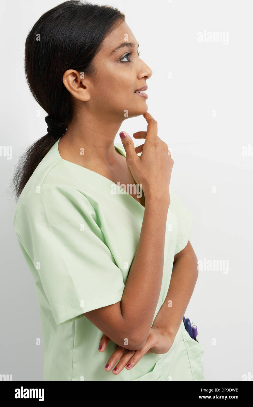 Hospital gown woman doctor hi-res stock photography and images - Alamy