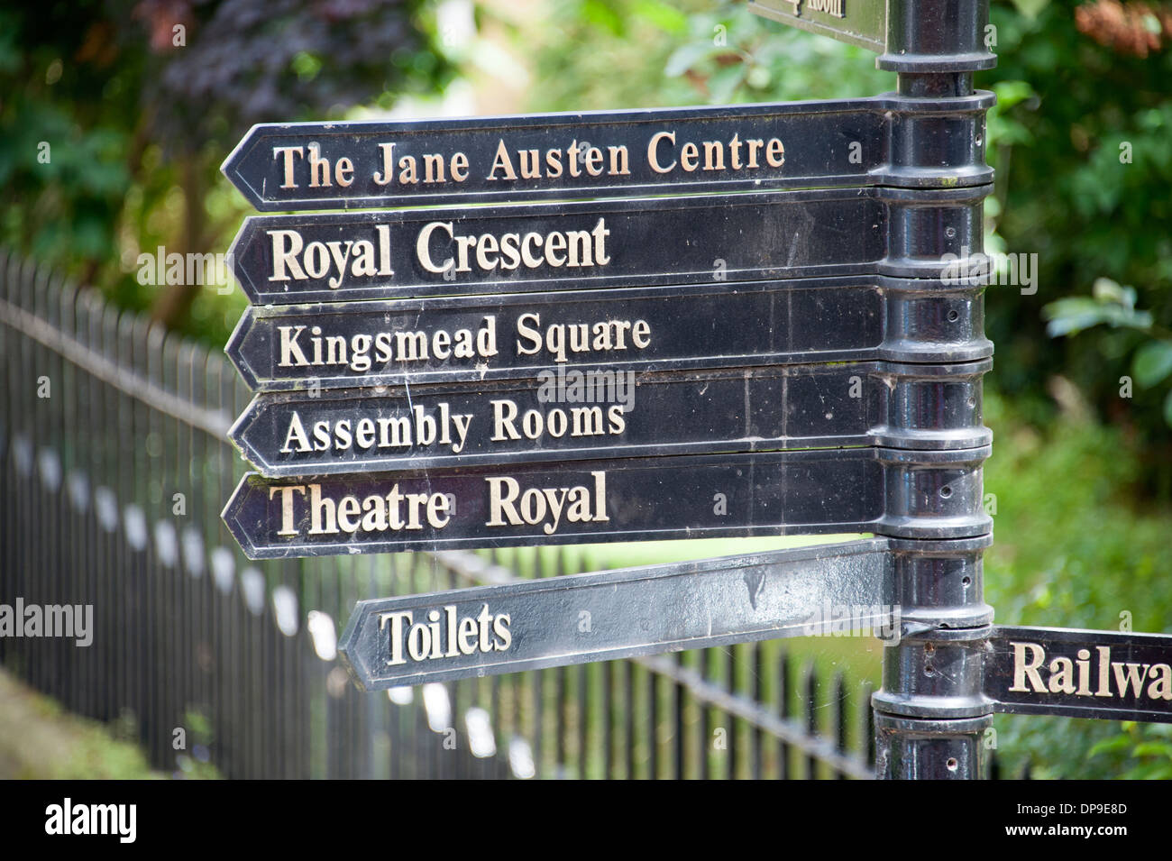 Bath Somerset Royal crescent Jane Austen Centre Stock Photo