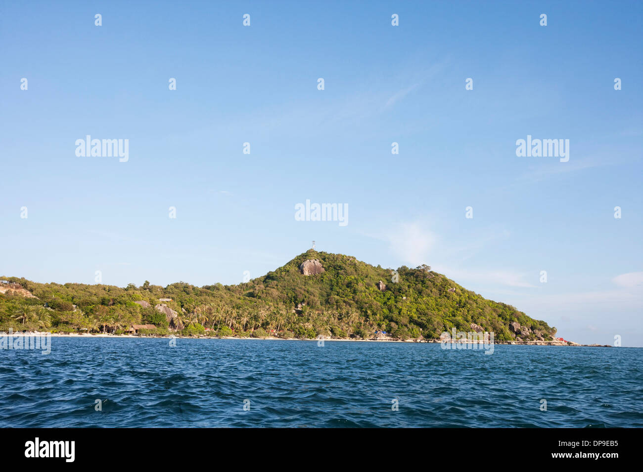 Seascape with island in background  Koh Pha Ngan  Thailand Stock Photo
