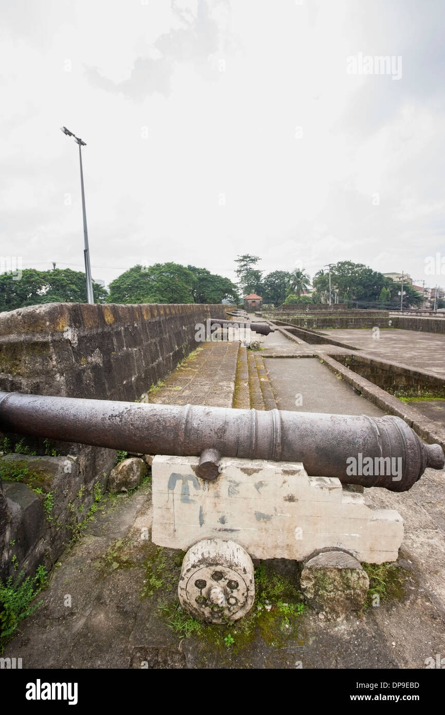 View of Cannons in Intramuros  Manila  Philippines Stock Photo