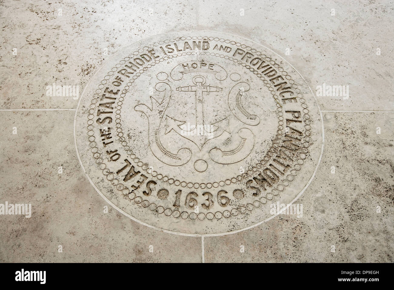 The seal of the state of rhode island and providence