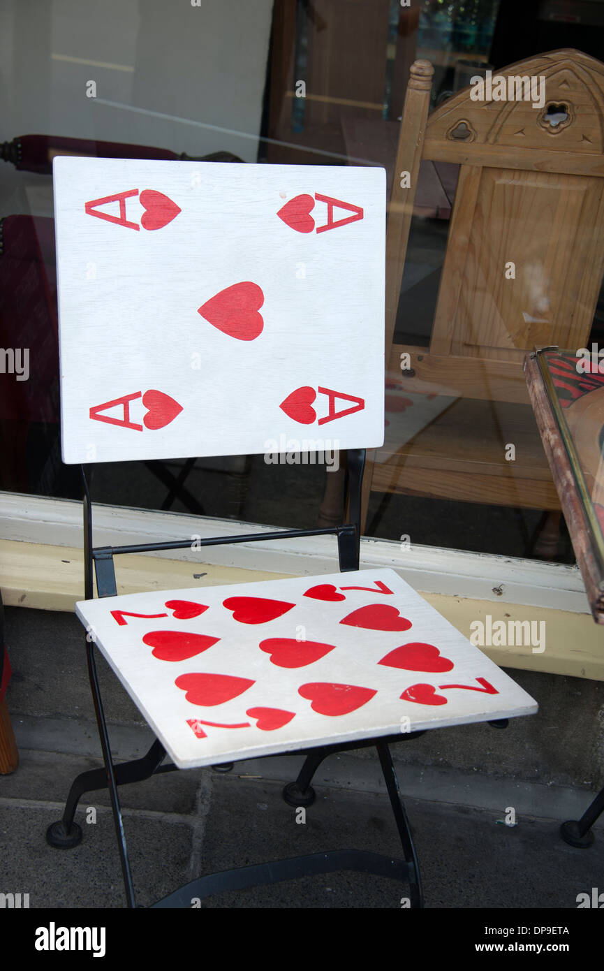 Playing Cards Chair Alice In Wonderland Ace Of Hearts Stock