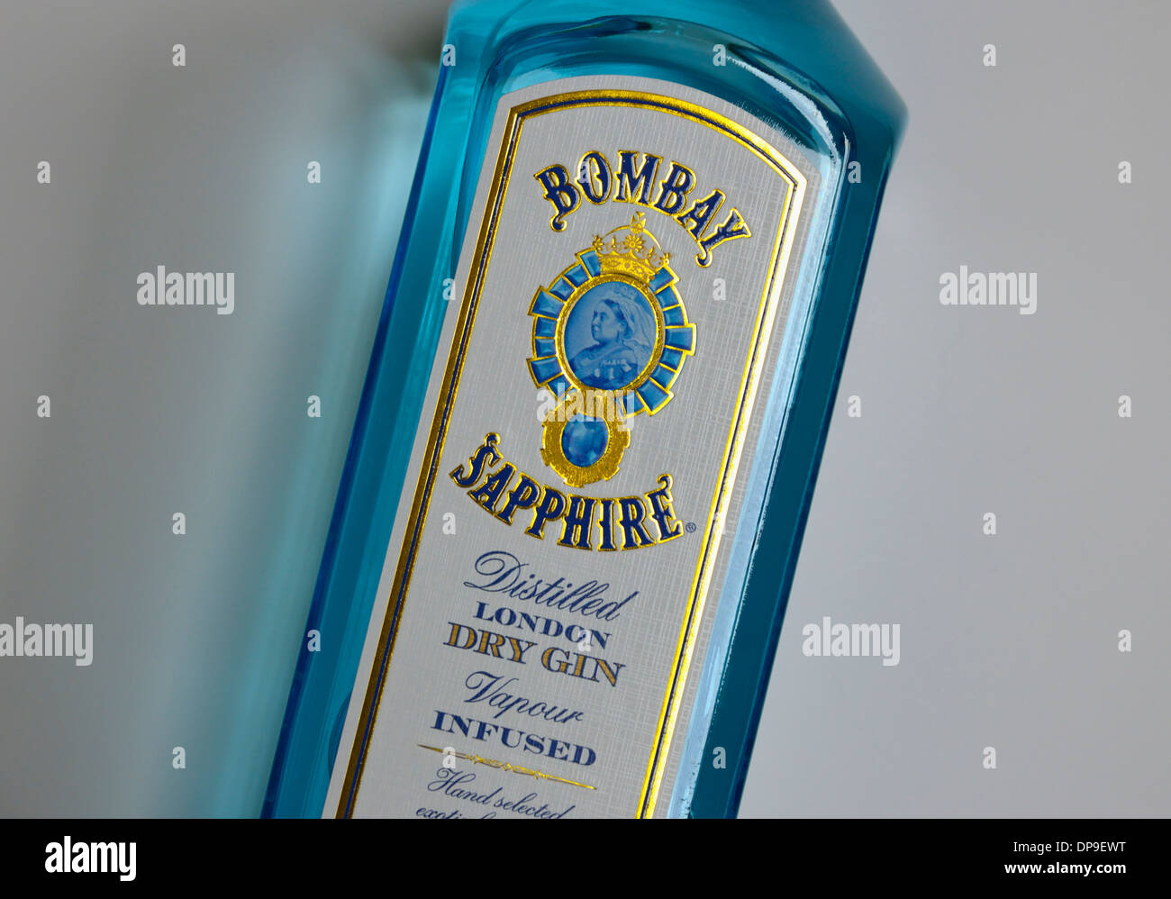 Bombay Sapphire distilled London dry gin. Vapour infused. Stock Photo