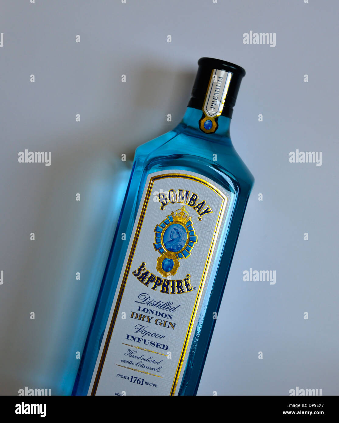 Bombay Sapphire distilled London dry gin. Vapour infused Stock Photo