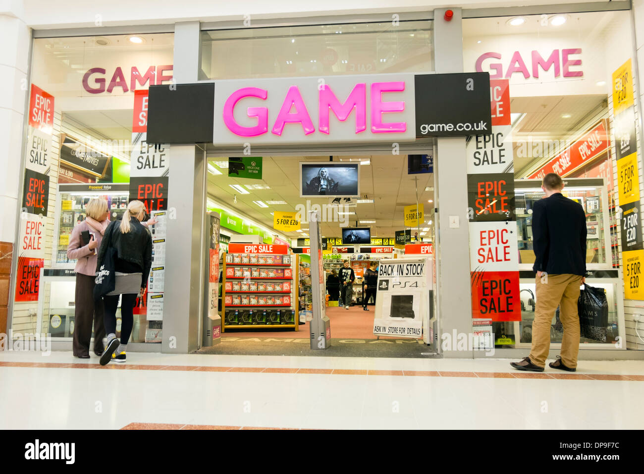 Game store at Merry Hill, UK. Stock Photo