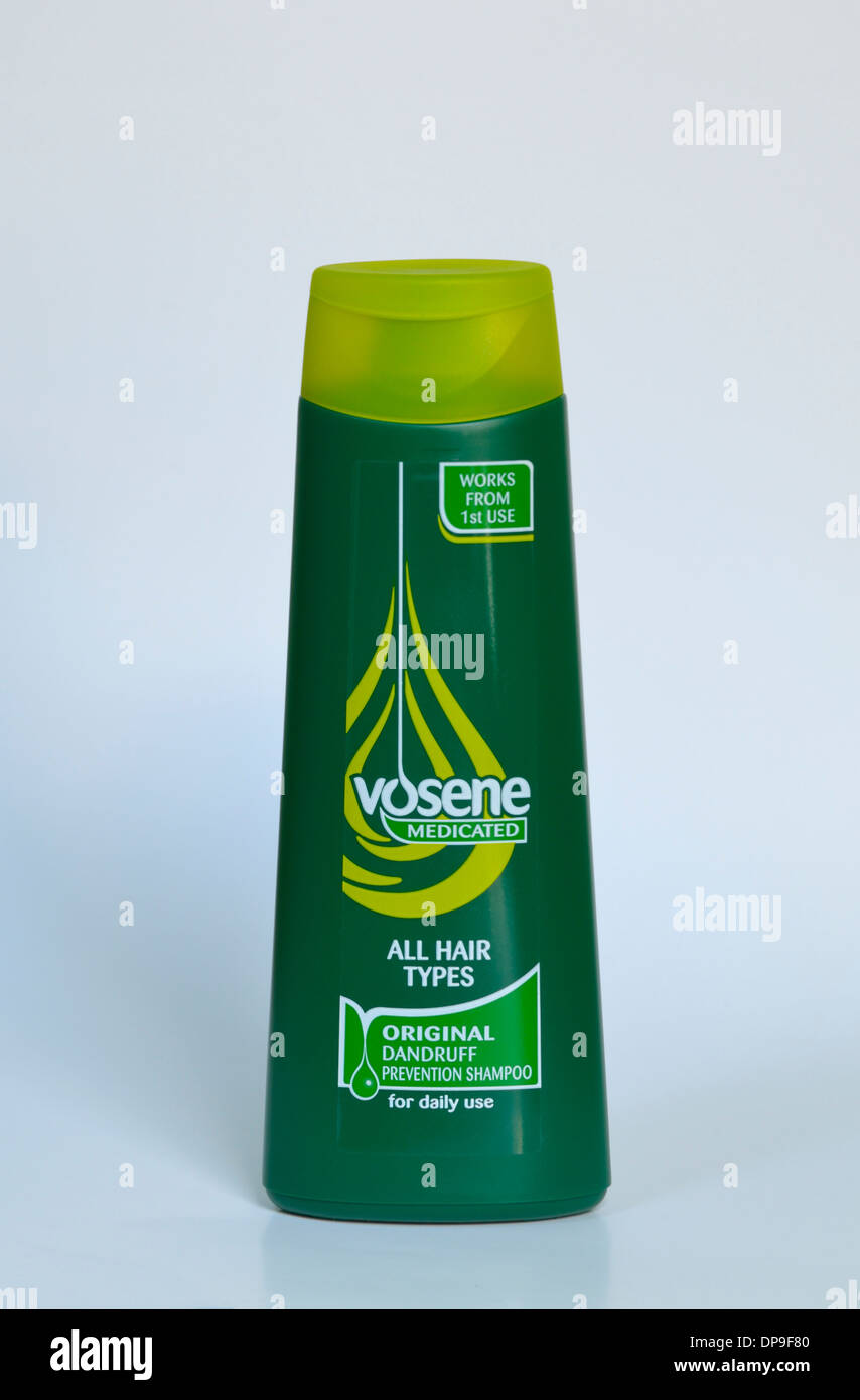 Vosene medicated shampoo. All hair types. Original dandruff prevention  shampoo. Works from 1st. use. For daily use Stock Photo - Alamy