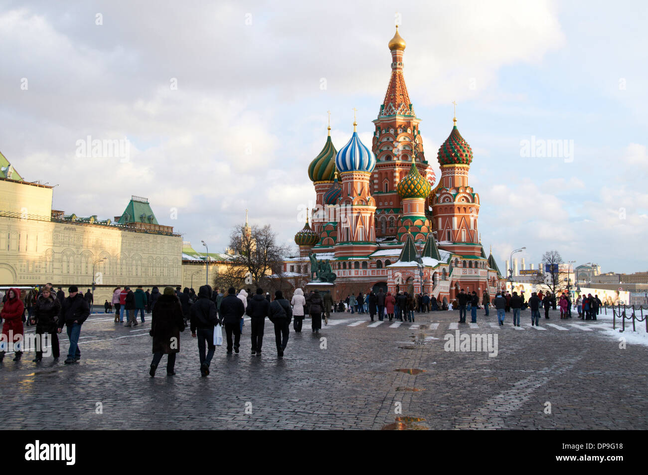 Red Square with the Saint Basil's Cathedral, Moscow Stock Photo