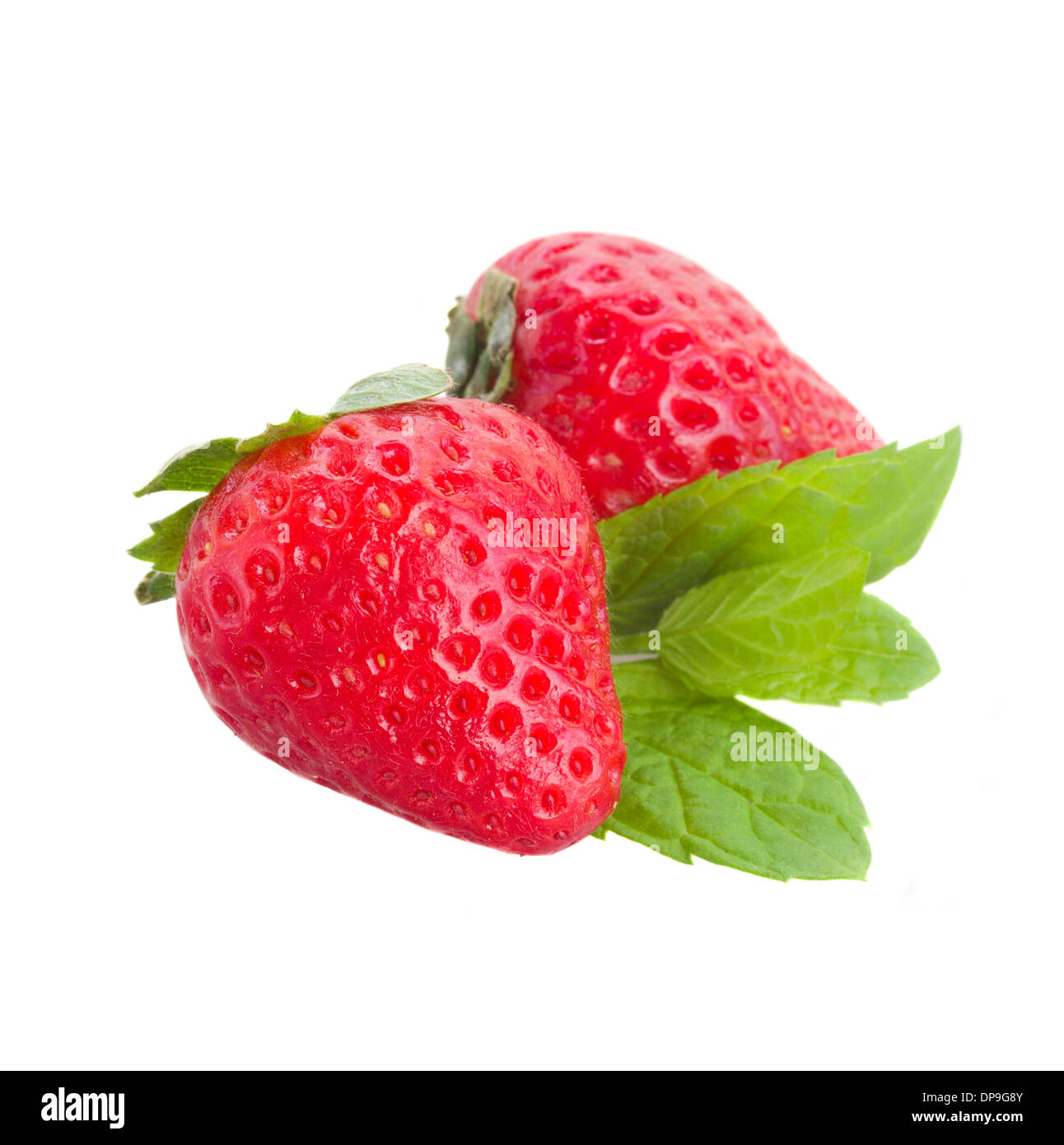 two raw strawberry Stock Photo - Alamy
