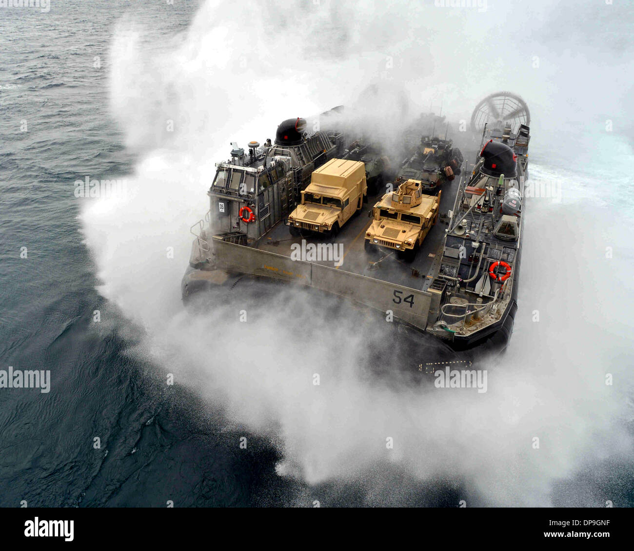 U.S. Navy Landing Craft Air Cushion hovercraft Stock Photo