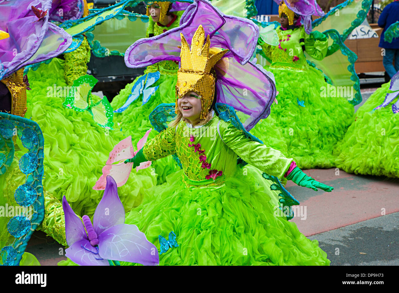 young child costume carnival colorful colourful Stock Photo