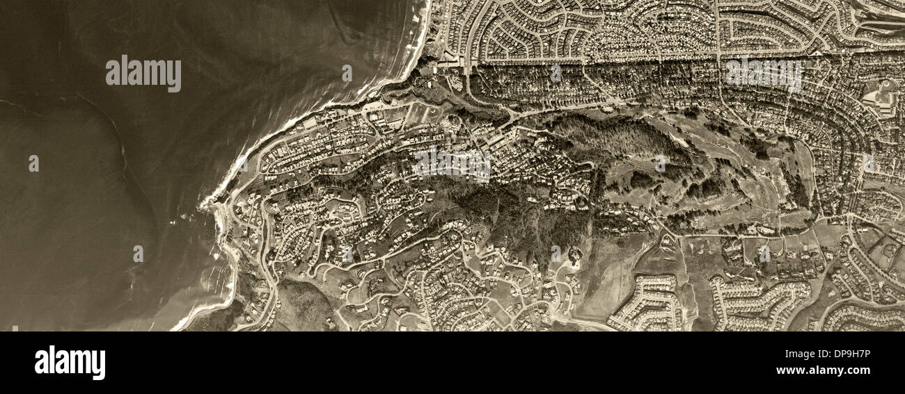 historical aerial photograph Palos Verdes Estates, California, 1963