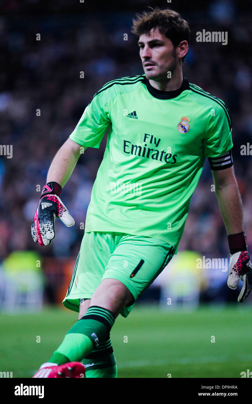 Madrid, Madrid, Spain. 9th Jan, 2014. Iker Casillas at a Copa match between Real Madrid and Osasuna, in the Santiago Bernabeu stadium on January 9th, 2014 in Madrid, Spain Credit:  Madridismo Sl/Madridismo/ZUMAPRESS.com/Alamy Live News Stock Photo