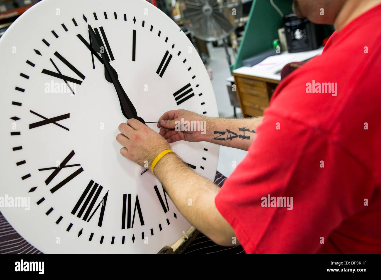 The factory of clock maker Electric Time Company Stock Photo - Alamy