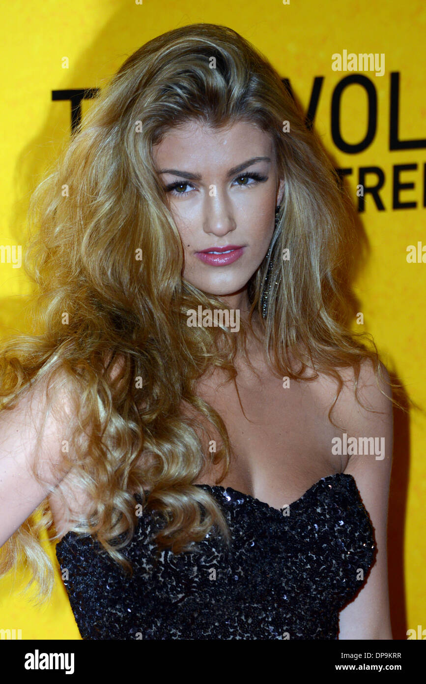 London, UK. 9th Jan, 2014. Amy Willerton arrives at the UK Premiere - the Wolf of Wall Street at Leicester Square in London, 9th January 2014. Credit:  See Li/Alamy Live News Stock Photo