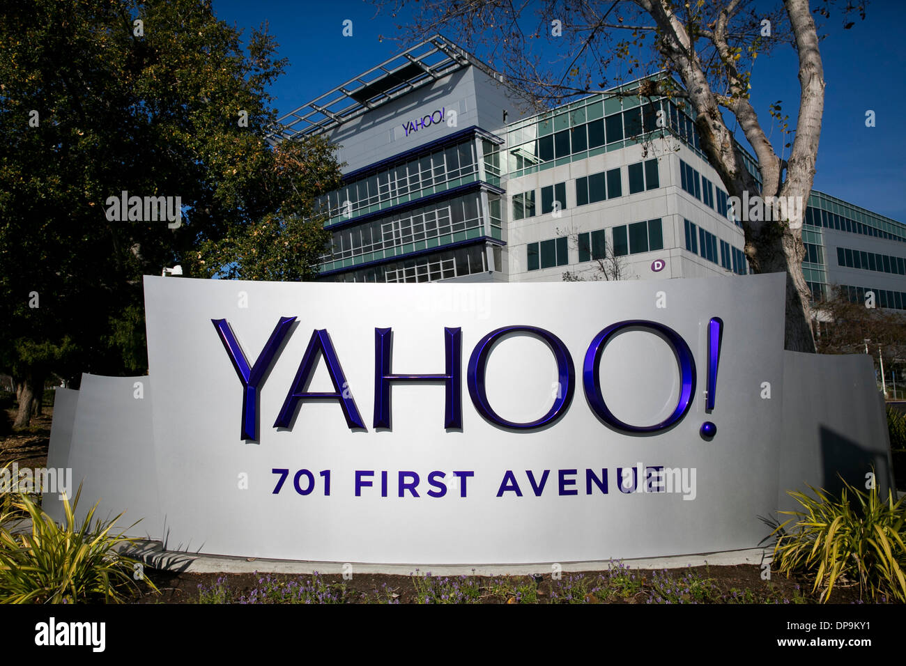 The headquarters of Yahoo in Sunnyvale, California.  Stock Photo
