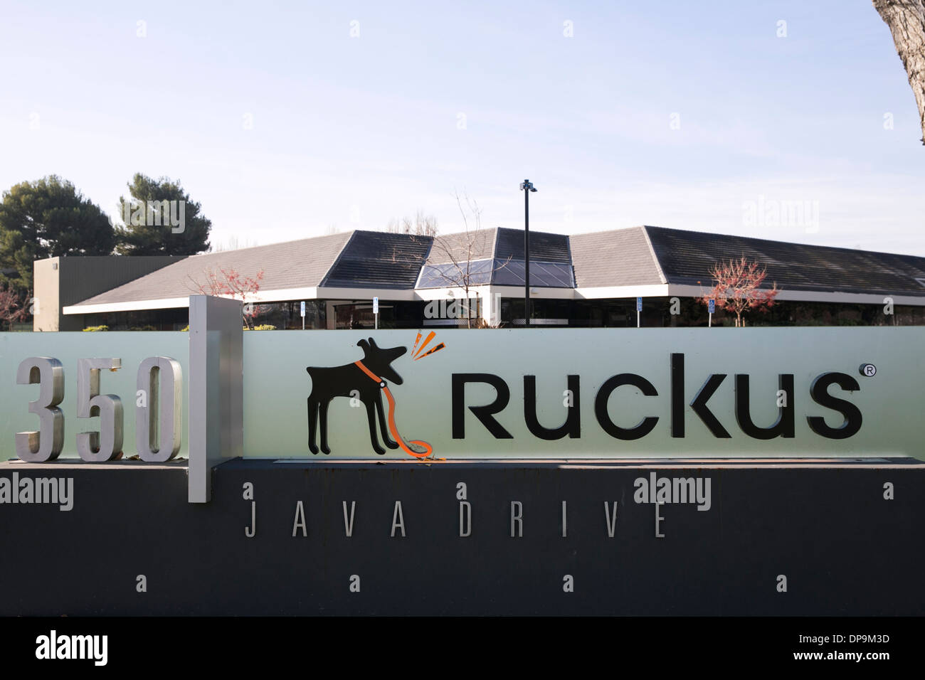 The headquarters of Ruckus Wireless in Sunnyvale, California.  Stock Photo