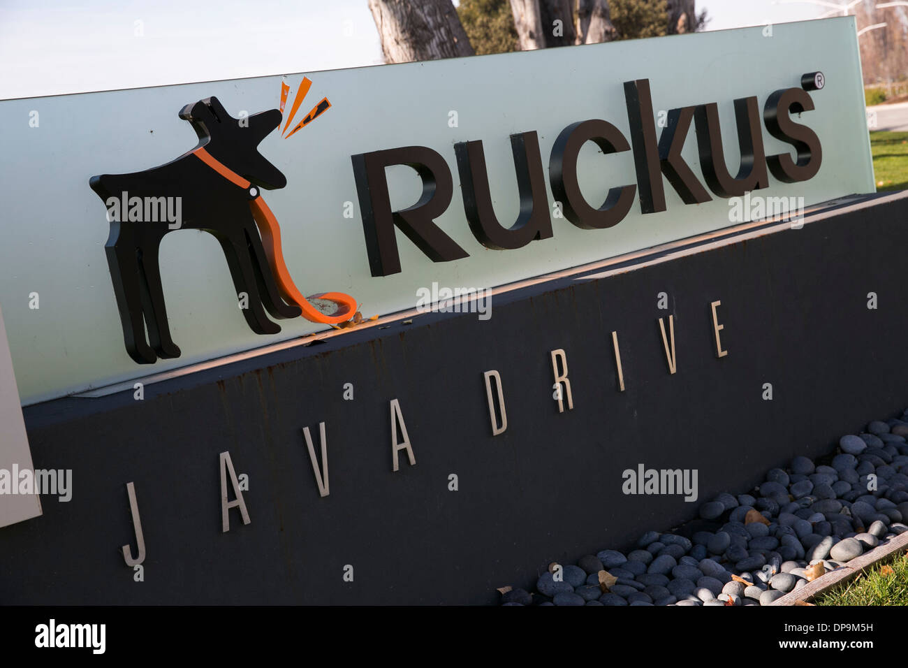 The headquarters of Ruckus Wireless in Sunnyvale, California.  Stock Photo