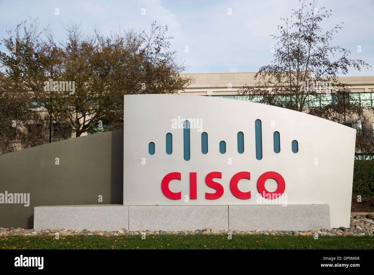 The headquarters campus of Cisco Systems in San Jose, California.  Stock Photo